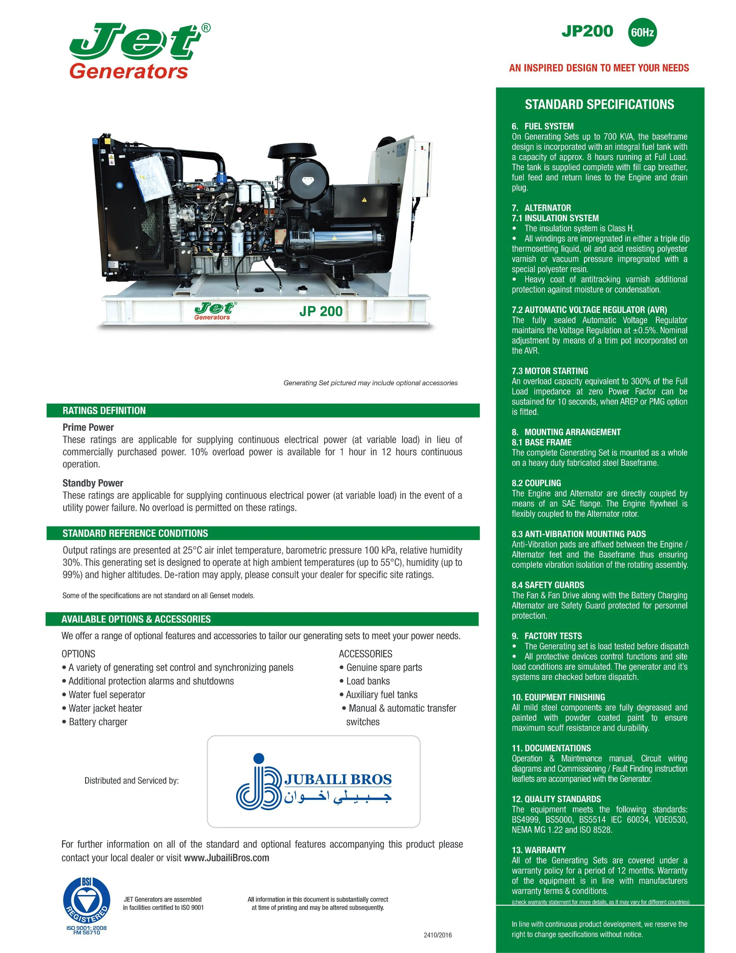 JET JP197 DIESEL GENERATOR (SOUND ATTENUATED) — SRPAmericas